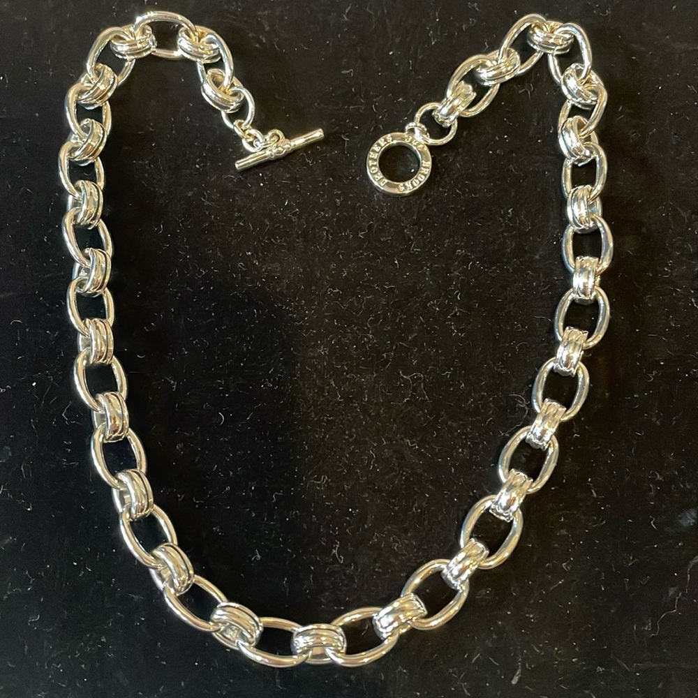 Brooks Brothers Silver Link Chain Necklace